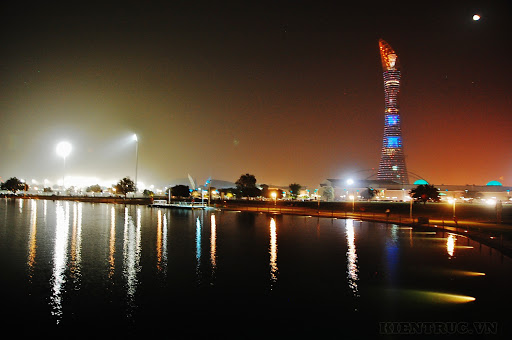 Tòa tháp Aspire – Công trình kiến trúc biểu tượng của Qatar